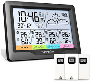 Newentor-Wetterstation-Funk-Indoor-Outdoor-Thermometer-Hygrometer